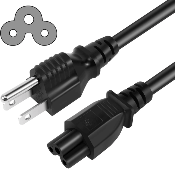 4 FT 3 Prong Universal AC Power Cord for HP Dell Lenovo Laptop TV Printer