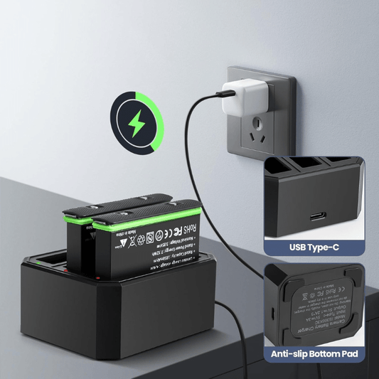 1850mAh High Capacity Rechargeable Battery for Insta360 X3, 100% Compatible Replacement Power for Insta 360 X3 Action Camera - Long-Lasting & Safe