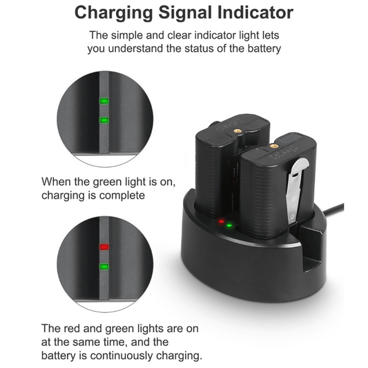 Dual Port USB Battery Charger Station for Ring Video Doorbell 2, 3, 4, Spotlight Cam, and Stick Up Cam - Rapid Charging with LED Status Indicator