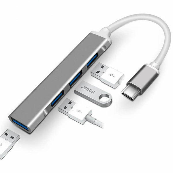 USB C Hub 4 Ports to USB 3.0 Adapter for MacBook